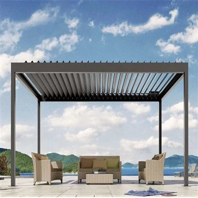 Vodootporna aluminijska pergola s rešetkastim krovnim sustavom